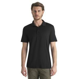 ICEBREAKER Mens Merino 150 Tech Lite III SS Polo, Black velikost: L