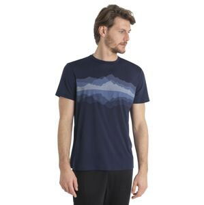 Pánské merino triko krátký rukáv ICEBREAKER Mens Merino Core SS Tee Cook Reflected, Midnight Navy velikost: L