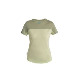 Dámské merino triko krátký rukáv ICEBREAKER Wmns Merino 125 Cool-Lite™ Sphere III SS Tee Colour Block, Glazen/Lichen/Cb velikost: M