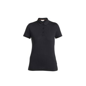 Dámské merino polo triko ICEBREAKER Wmns Merino 150 Tech Lite III SS Polo, Black velikost: S