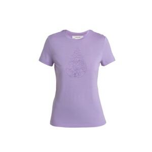 Dámské merino triko krátký rukáv ICEBREAKER Wmns Merino 150 Tech Lite III SS Tee Hike Path, Purple Gaze velikost: L