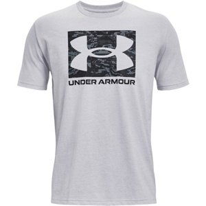 Pánské triko Under Armour ABC CAMO BOXED LOGO SS - mod gray light heather - S - 1361673-011