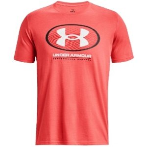 Pánské tričko Under Armour Multi-Color Lockertag SS - venom red - XXL - 1377280-690