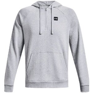 Pánská bavlněná mikina Under Armour Rival Fleece 1/2 Zip HD - mod gray light heather - XXL - 1373371-011