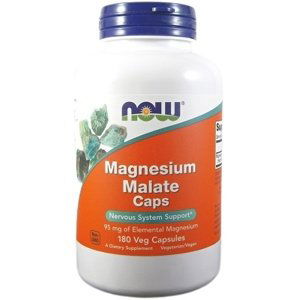 Now Foods Magnesium Malate (hořčík malát) 180 kapslí