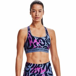 Under Armour Dámská sportovní podprsenka Under Amour Crossback Mid Print - XS - 1361042-470