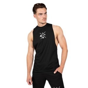 Gorilla Wear Pánské tílko Cisco Drop Armhole Tank Top Black/White - XL