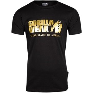 Gorilla Wear Pánské tričko s krátkým rukávem Classic T-shirt Black/Gold - S