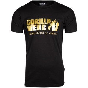 Gorilla Wear Pánské tričko s krátkým rukávem Classic T-shirt Black/Gold - M