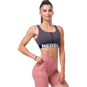 Nebbia Smart Zip sportovní podprsenka 578 marron - XS