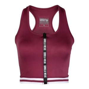 Gorilla Wear Dámský Crop Top Mesa Burgundy Red - XS