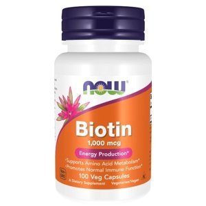 Now Foods Biotin 1000 mcg 100 kapslí