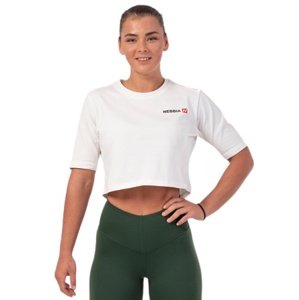 Nebbia Minimalist Logo Nebbia Crop Top 600 krémový - M