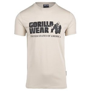 Gorilla Wear Pánské tričko s krátkým rukávem Classic T-shirt Beige - L