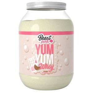 GymBeam BeastPink Protein Yum Yum Whey 1000 g - bílá čokoláda/kokos