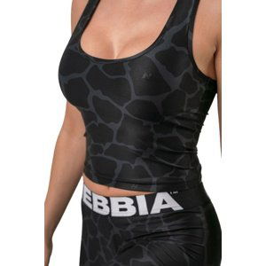 Nebbia Nature-Inspired Sportovní crop top Racer back 549 černá - XS