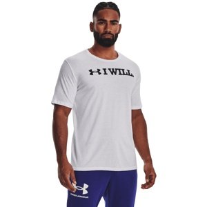 Pánské bavlněné tričko Under Armour I Will SS - white - L - 1379023-100