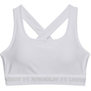 Dámská kompresní podprsenka Under Armour Crossback Mid Bra - white - XXL - 1361034-100