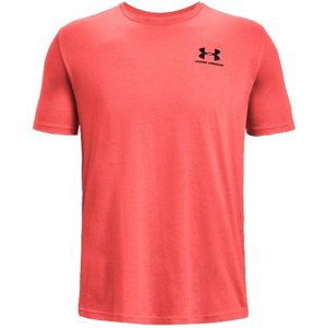 Pánské triko Under Armour Sportstyle Left Chest SS - venom red - M - 1326799-690