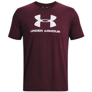 Pánské tričko Under Armour Sportstyle Logo SS - dark maroon - XXL - 1329590-602