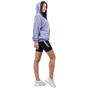 Nebbia OVERSIZE MIKINA S KAPUCÍ GYM RAT 256 Světle fialová - M