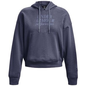 Dámská bavlněná mikina Under Armour Essential Script Hoodie - tempered steel - L - 1374107-558