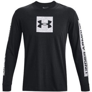 Pánské bavlněné tričko Under Armour Camo Boxed Sportstyle LS - black - S - 1366464-002