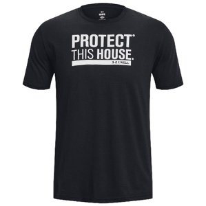 Pánské bavlněné tričko Under Armour Protect This House SS - black - S - 1379022-001