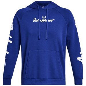 Pánská mikina Under Armour Rival Fleece Graphic HD - royal - L - 1379760-400