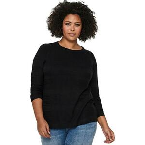 ONLY CARMAKOMA Dámský svetr CARAIRPLAIN Regular Fit 15193822 Black XL/XXL