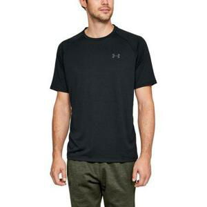 Under Armour Pánské triko Tech SS Tee 2.0 black /  / graphite M, Černá / grafitová