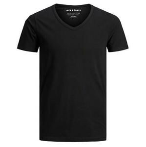 Jack&Jones Pánské triko JJEBASIC Stretch Fit 12059219 BLACK M