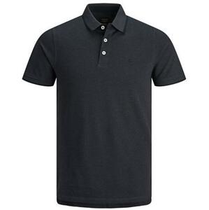 Jack&Jones Pánské polo triko JJEPAULOS 12136668 Dark Grey Melange SLIM FIT XXL