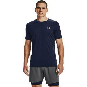 Under Armour Pánské triko HG Armour Fitted SS midnight navy L, Tmavě, modrá