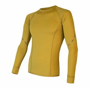 SENSOR MERINO AIR pánské triko dl.rukáv mustard Velikost: L