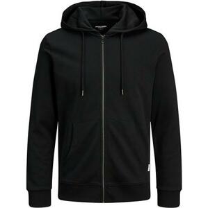 Jack&Jones PLUS Pánská mikina JJEBASIC SWEAT ZIP 12182493 Black 7XL