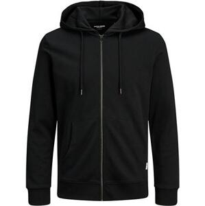 Jack&Jones PLUS Pánská mikina JJEBASIC SWEAT ZIP 12182493 Black XXL