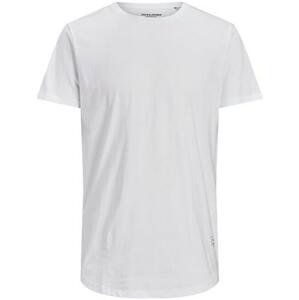 Jack&Jones Pánské triko JJENOA Long Line Fit 12113648 White XL