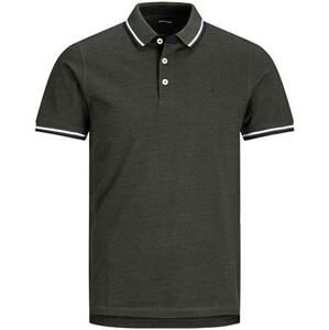 Jack&Jones PLUS Pánské polo triko Slim Fit JJEPAULOS 12143859 Forest Night 3XL, XXXL