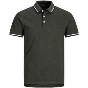 Jack&Jones PLUS Pánské polo triko Slim Fit JJEPAULOS 12143859 Forest Night XXL