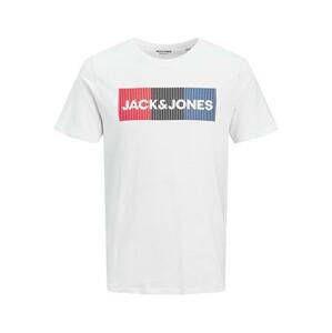 Jack&Jones PLUS Pánské triko JJELOGO Regular Fit 12158505 White 3XL, XXXL