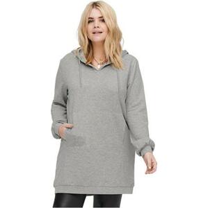 ONLY CARMAKOMA Dámská mikina CARSIV Regular Fit 15247165 Light Grey Melange 3XL/4XL, XXXL