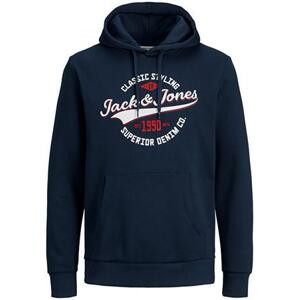 Jack&Jones PLUS Pánská mikina JJELOGO Regular Fit 12194728 Navy Blazer 5XL