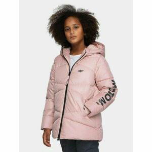 4F Dívčí zimní bunda, light, pink, 128
