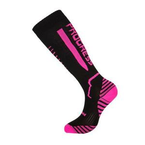 PROGRESS COMPRESS SOX kompresní podkolenky 39-41 černá/neon růžová