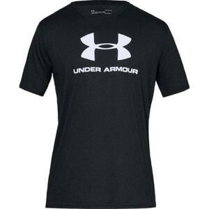 Under Armour Pánské triko SPORTSTYLE LOGO SS - velikost XS black S, Černá