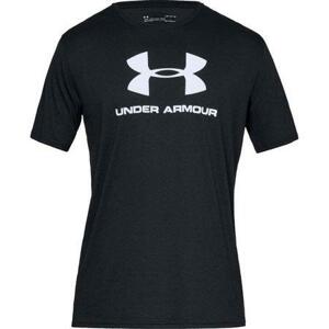 Under Armour Pánské triko SPORTSTYLE LOGO SS - velikost XS black L, Černá