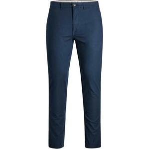 Jack&Jones PLUS Pánské kalhoty JJIMARCO Slim Fit 12207218 Dark Navy 44/30