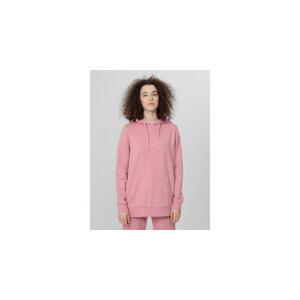 4F Dámská bavlněná mikina, light, pink, XL