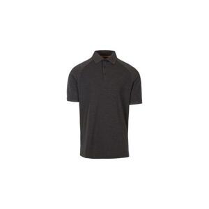 DLX Pánské polo triko Trespass Kelleth - velikost L black marl M, Černá